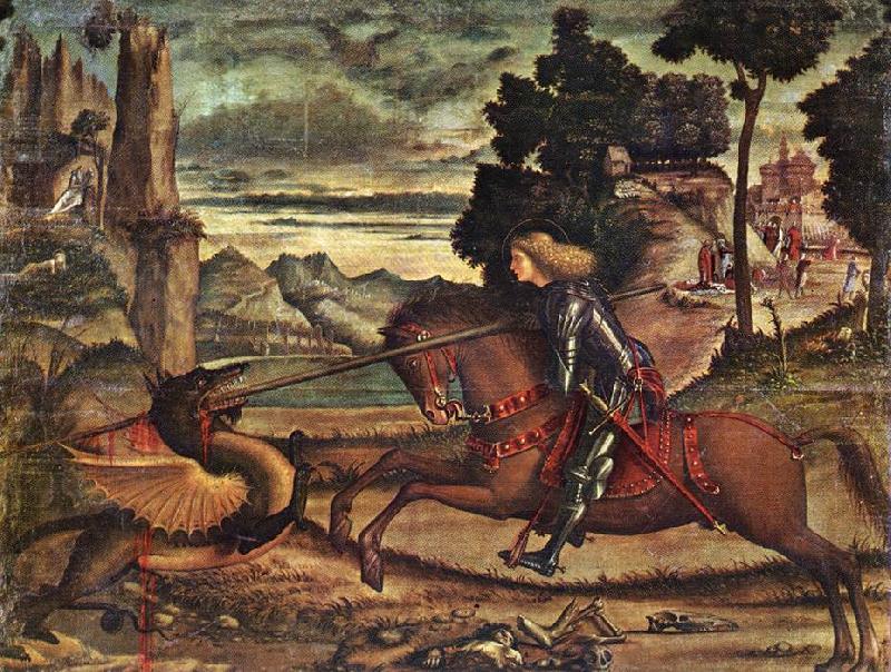 CARPACCIO, Vittore St George and the Dragon (detail) dfg Sweden oil painting art